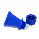 Portaboquillas 1/4” - 1/4” Azul Hexagonal