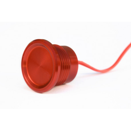 Pulsador táctil alum rojo. de d22 mm de 24 V