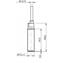 Inductivo 3/D12 detección 8mm cable 10m