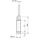 Inductivo 3/D12 detección 4mm cable 2m NO Enrasable