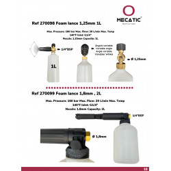 Lanza Espuma 1,8mm Deposito 2L