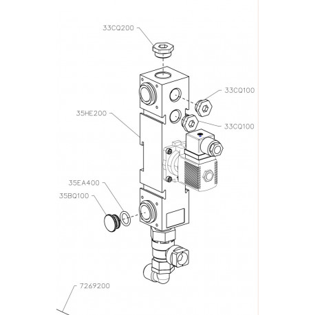 Modulo intermedio para centro de lavado ACC6