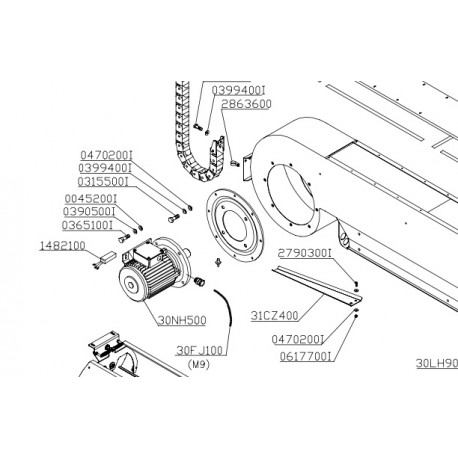 MOTOR 2,5KW 3000 RPM 230/400V. (derecho)