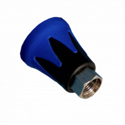 Protector PVC y caucho azul con racor inox 1/4"