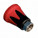 Protector PVC y caucho rojo con racor inox 1/4"