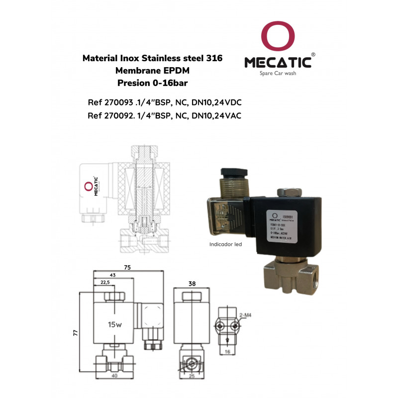 Elettrovalvola 2N40 DN40 Acciaio Inossidabile Da 1 1/2 Pollice SS304 - Foto 5