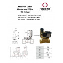 Electroválvula de laton 1/2" 24 V DC Mecatic