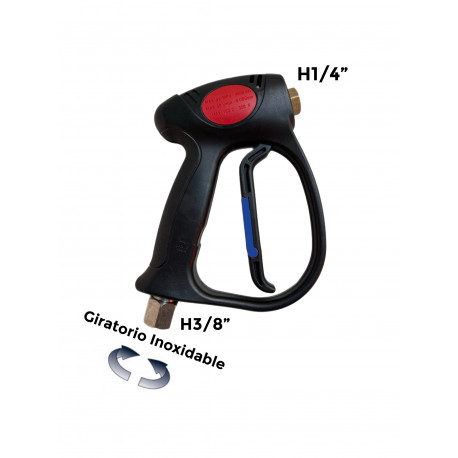 Pistola con fuga , con racor giratorio inox