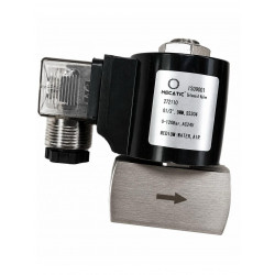 Electrovalvula 1/2" Inox Mecatic alta presion 0-120bar ,NC , 24VAC