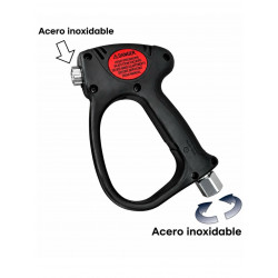Pistola sin gatillo , con racor giratorio inoxidable